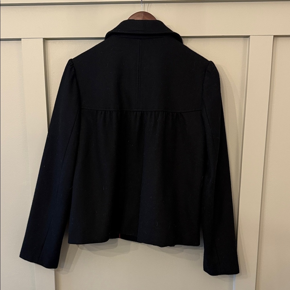 Banana Republic Classic Black Lined Pea Coat - Picture 5 of 5